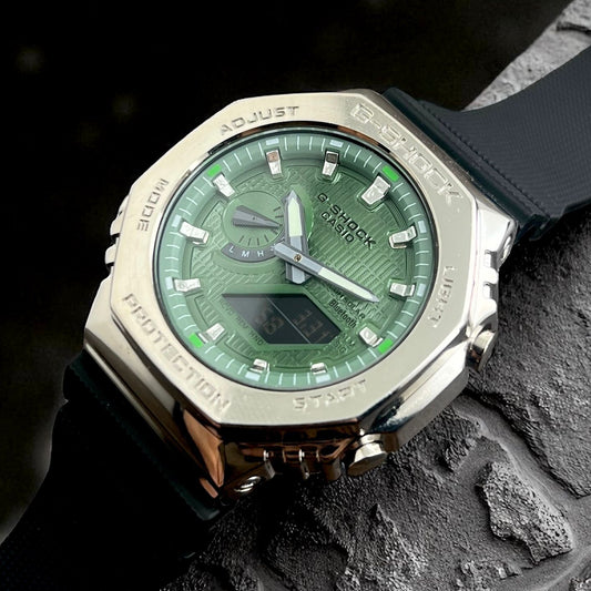 G-Shock GBM-2100 With A Green Dial And Silver Metal Body ππ
