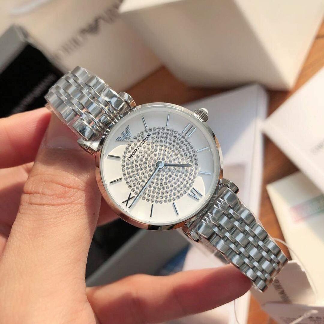 New Arrival: Emporio Armani Diamond Studded Watch for Women 🤩 Inspired by Model AR11244 | Mother of Pearl Dial | 7A Premium Quality