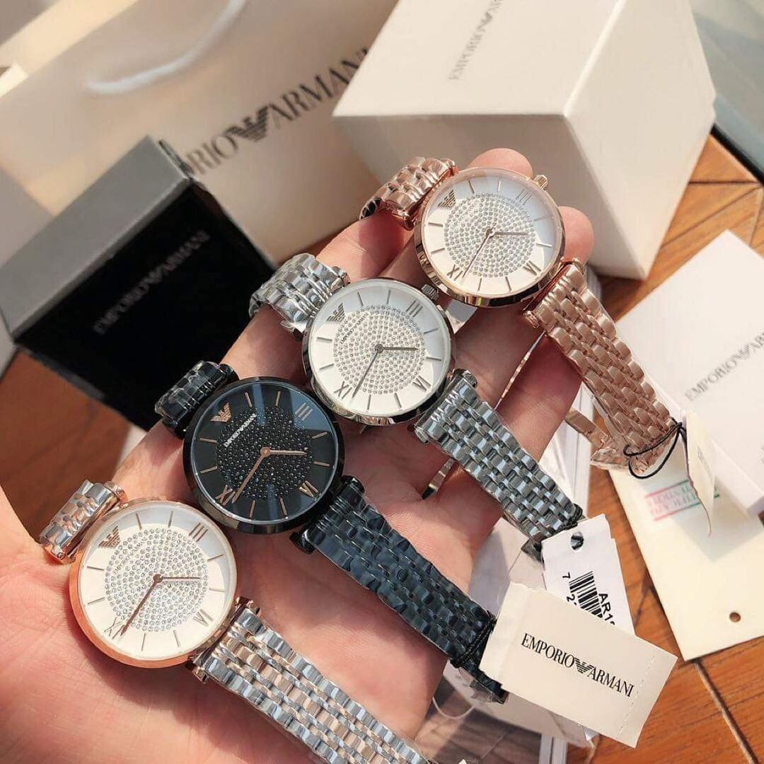 New Arrival: Emporio Armani Diamond Studded Watch for Women 🤩 Inspired by Model AR11244 | Mother of Pearl Dial | 7A Premium Quality