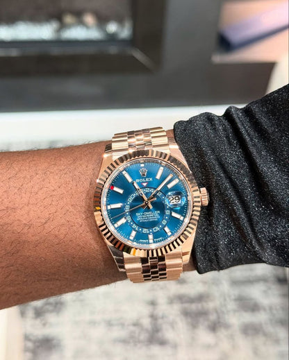 ROLEX SKY-DWELLER – ROSEGOLD | BLUE DIAL 🔥