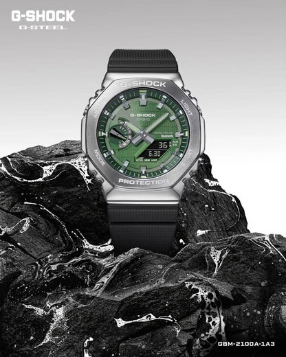 G-Shock GBM-2100 With A Green Dial And Silver Metal Body 💚😍