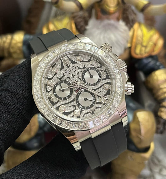✅ Rolex surprised the masses at Baselworld with this beautifully bedazzled Cosmograph Daytona. Nicknamed Eye of the Tiger. ✅