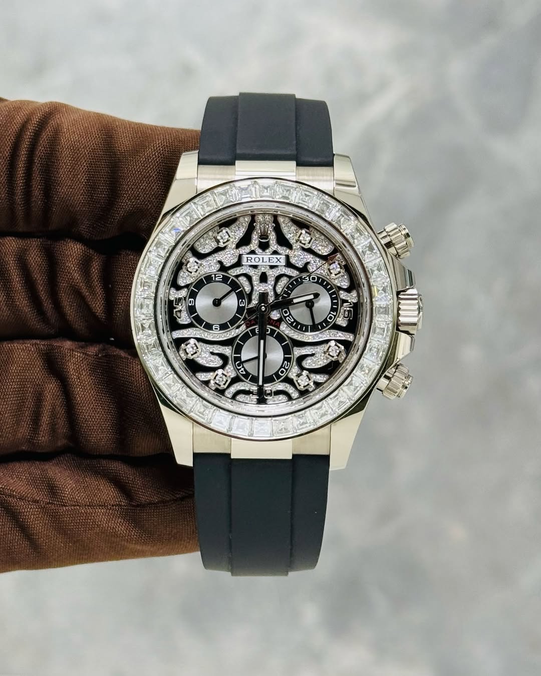 ✅ Rolex surprised the masses at Baselworld with this beautifully bedazzled Cosmograph Daytona. Nicknamed Eye of the Tiger. ✅