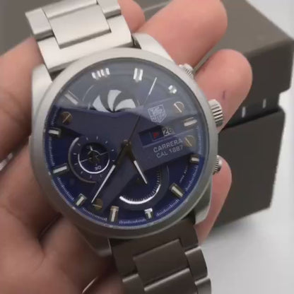 Tag Heuer X CR7 – Silver Case with Blue Dial 😎  A Bold Fusion of Elegance and Performance