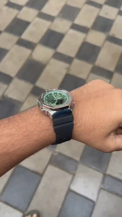 G-Shock GBM-2100 With A Green Dial And Silver Metal Body 💚😍